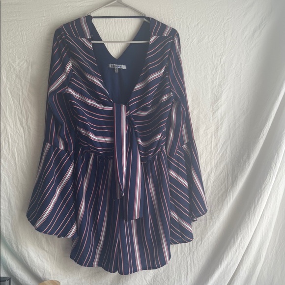 Striped Romper - Picture 2 of 5